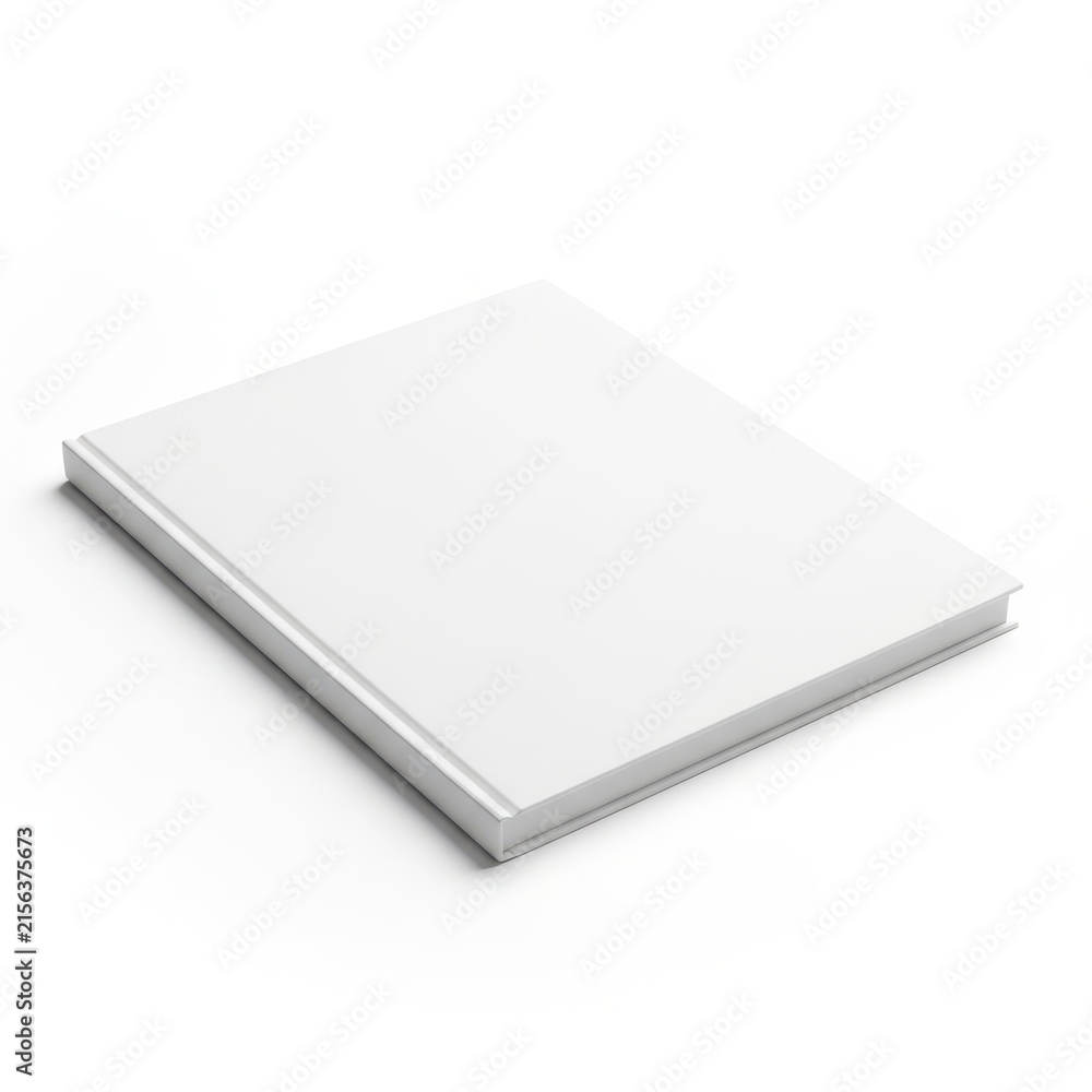 Fototapeta premium White notebook isolated on white background