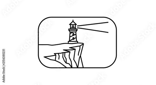 lighthouse on cliff, guidance concept
