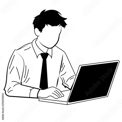 businessman with laptop
