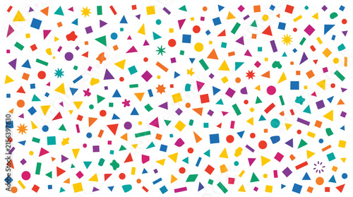 Colorful Geometric Confetti Pattern Design