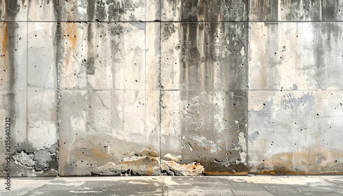 Weathered Urban Wall with Rust and Peeling Paint