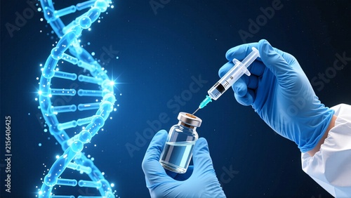 hand holding dna