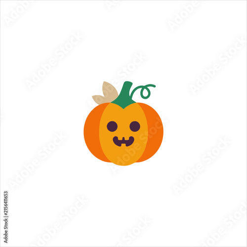 Cute Pumpkin Cartoon Character Illustration, Adorable Pumpkin Fruit Cartoon Design, Cute Orange Pumpkin Character Illustration, Happy Pumpkin Cartoon for Halloween, Funny Pumpkin Character with Leaf, 