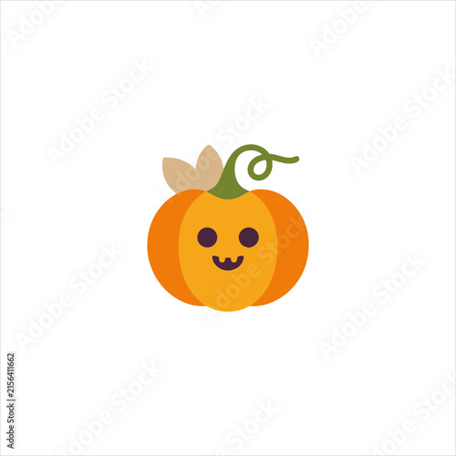 Cute Pumpkin Cartoon Character Illustration, Adorable Pumpkin Fruit Cartoon Design, Cute Orange Pumpkin Character Illustration, Happy Pumpkin Cartoon for Halloween, Funny Pumpkin Character with Leaf, 