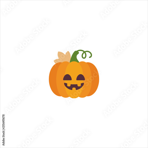 Cute Orange Fruit Cartoon Illustration, Charming Pumpkin Cartoon Character