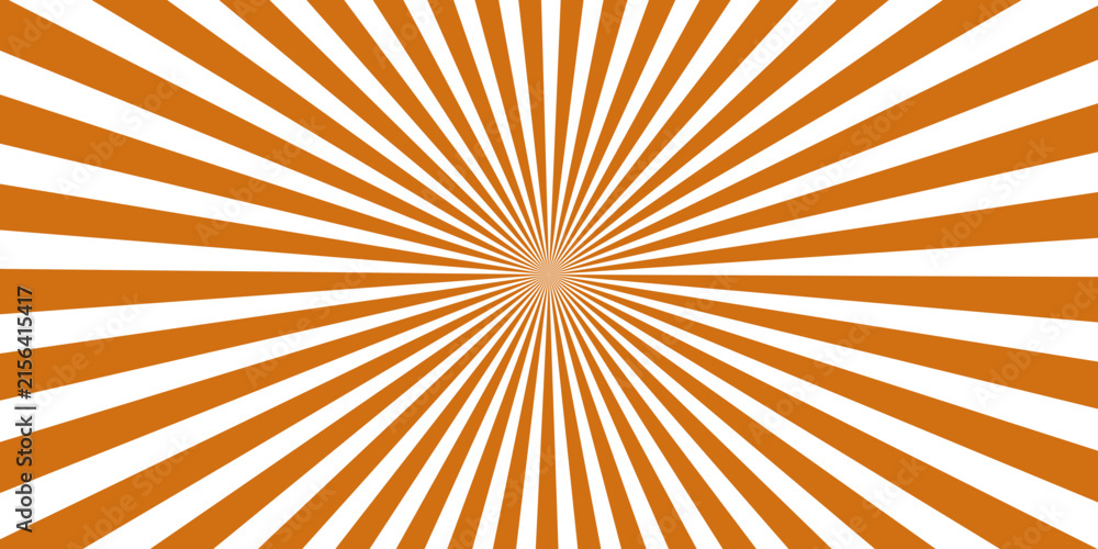 Obraz premium Sunburst graphic background in orange and white with a bright central core, radiating lines suggesting energy and a focal point.