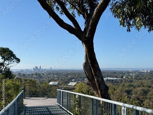 Quadro su tela Perth Skyline Viewed from Bold Park Western Australia