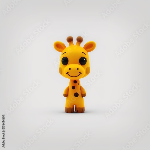 Cute cartoon giraffe toy character
