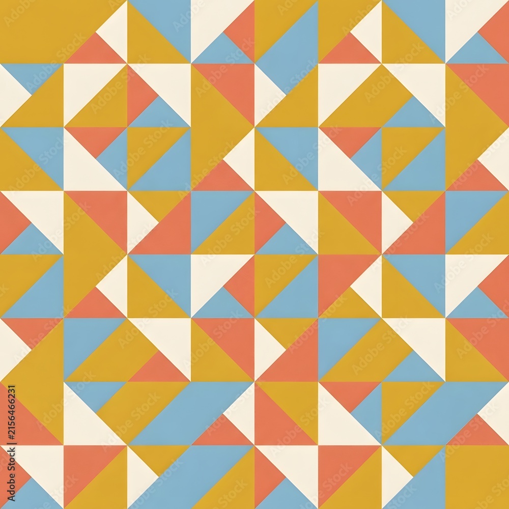 Obraz premium Colorful Geometric Shapes Repeating Pattern