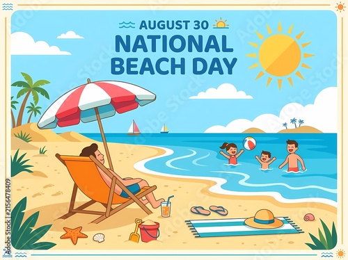 National Beach Day Family Fun Tropical Seaside Summer Celebration