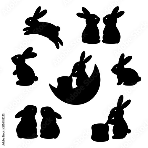 rabbit silhouette collection