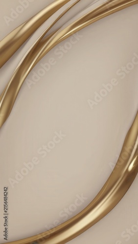 Minimal abstract curves with flowing gold accents