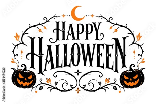 happy halloween background with pumpkin