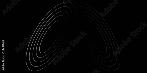 Foto Abstract dark metallic silver dual concentric ring circles vector background on