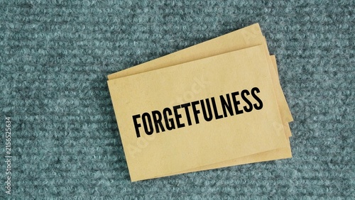 Foto Paper with the word Forgetfulness