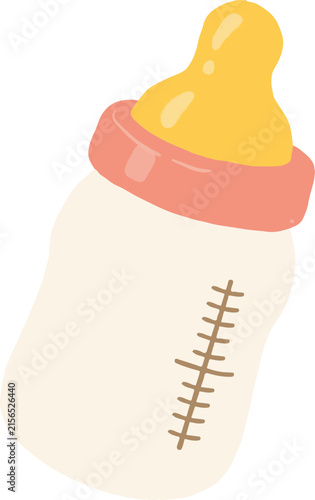 Cute Baby Bottle Hand Drawn SVG Illustration