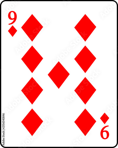 A diamond playing card on a white background