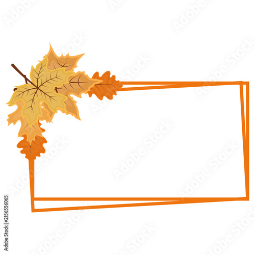 Round Autumn Leaves Frame
