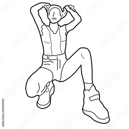 vector illustration of a woman