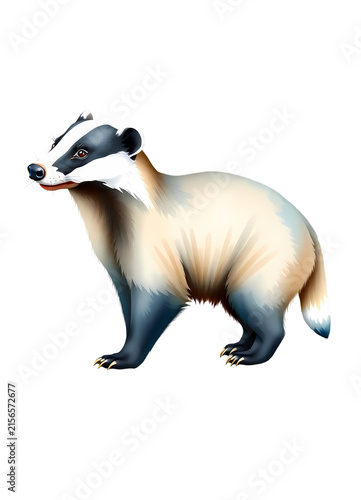 A striped badger