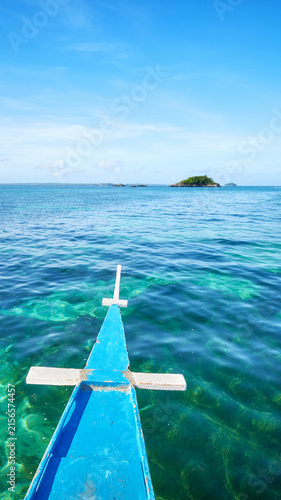 The bow of a bangka boat, travel concept, Philippines.