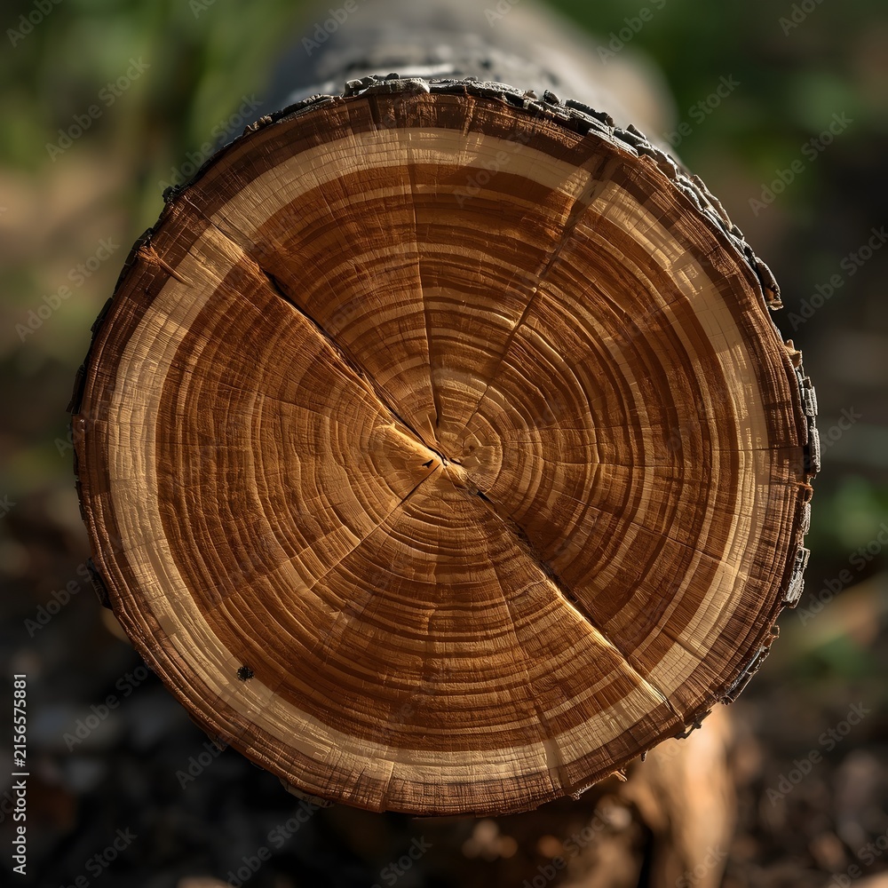 Naklejka premium cross section of tree stump