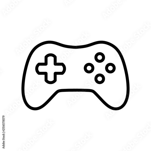Game controller line icon with simple and modern design for web