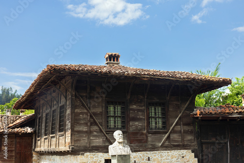 Street and old houses at historical town of Koprivshtitsa