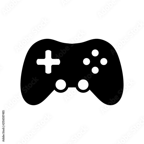 Game controller silhouette icon with simple and modern design.