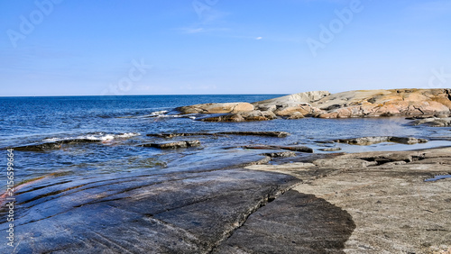 Landscape of the archipelago in the east coast in Sweden