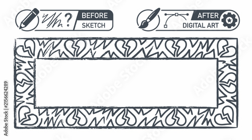 Before and After: Sketch to Digital Art Transformation