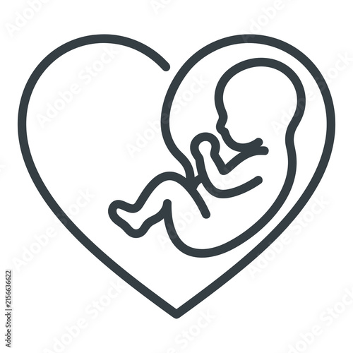 фотографія Baby inside heart symbol pregnancy love