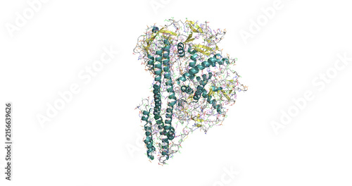 Quadro su tela 7QFP, Cryo-EM structure of Botulinum neurotoxin serotype E, 3D model 4K