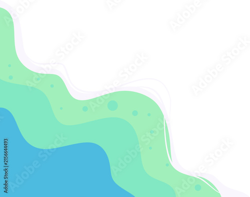 Sea Waves Border Corner