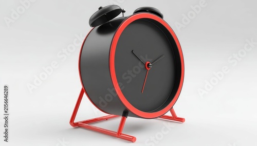 Black alarm clock with red accents (1)