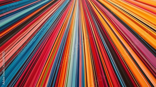 Abstract colorful lines converging at a central point, creating a dynamic and energetic composition.