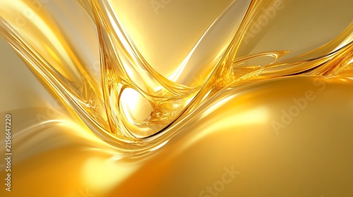 Abstract golden liquid flowing, swirling, dynamic texture.