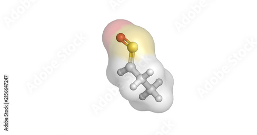 Fotografía Thiopropanal S-oxide,  chemical from cut onions, 3D molecule 4K