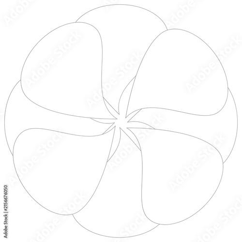 Minimal Abstract Flower Symbol Icon
