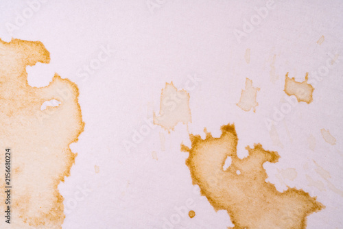 Coffee stained paper background for cafe branding and web banner
