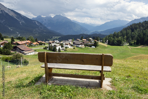 Fototapeta kuchenna wooden bench