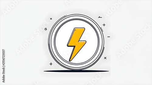 Cartoon lightning bolt icon representing energy