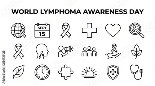 World Lymphoma Awareness Day September 15 global health advocacy green ribbon cancer support resilience unity compassion inspiration solidarity empowerment courage   generative ai