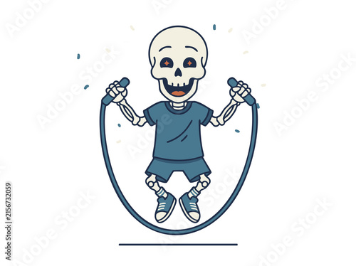 halloween Skeleton jumping rope
