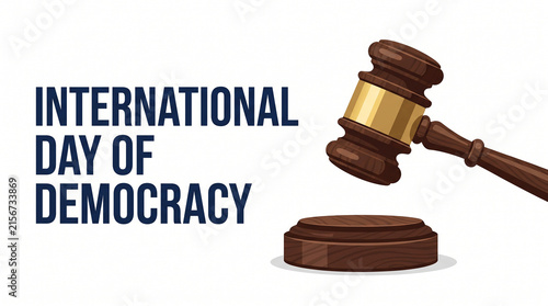 International Day of Democracy September 15 justice law gavel sound block civic rights freedom equality global awareness solidarity resilience empowerment advocacy   generative ai