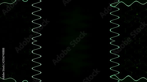 Abstract Green Light Patterns:  Symmetrical Kaleidoscopic Design