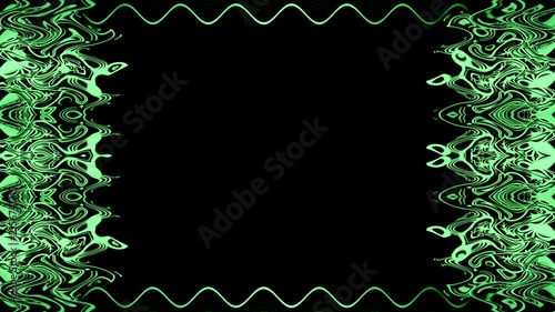 Abstract Green Frame Design: Digital Art,  Elegant and Stylish Border for Projects