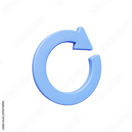 3D Refresh Circular Arrow Icon