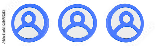 Tapety artystyczne user profile icon 3d circle button 