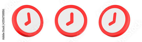 Naklejka timer icon 3d render circle button